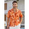 imageMens Hawaiian Shirts Short Sleeve Button Down Tropical Beach Shirt 100 Cotton Summer Casual Vacation Floral Aloha ShirtY31