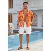 imageMens Hawaiian Shirts Short Sleeve Button Down Tropical Beach Shirt 100 Cotton Summer Casual Vacation Floral Aloha ShirtY31