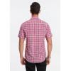 imageHISDERN Plaid Shirts for Men Short Sleeve Button Down Shirt Casual Formal Business Gingham Shirts with Pocket Regular FitRed  White