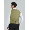 imageHISDERN Mens Suit Vest Business Casual Dress Waistcoat Vest Solid Color Formal Wedding Vests for Suits or TuxedoA1army Green