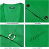 imageHISDERN Mens Suit Vest Business Casual Dress Waistcoat Vest Solid Color Formal Wedding Vests for Suits or TuxedoA1bright Green