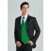 imageHISDERN Mens Suit Vest Business Casual Dress Waistcoat Vest Solid Color Formal Wedding Vests for Suits or TuxedoA1bright Green