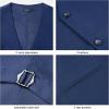imageHISDERN Mens Suit Vest Business Casual Dress Waistcoat Vest Solid Color Formal Wedding Vests for Suits or TuxedoC2navy Blue