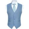 imageHISDERN Mens Suit Vest Business Casual Dress Waistcoat Vest Solid Color Formal Wedding Vests for Suits or TuxedoC1light Blue