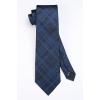 imageHISDERN Mens Tie Set Stripe Plaid Ties with Pocket Square Cufflinks Formal Business Silk Necktie Handkerchief for MenBlue 1