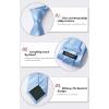 imageHISDERN Mens Tie Set Stripe Plaid Ties with Pocket Square Cufflinks Formal Business Silk Necktie Handkerchief for MenBlue 3