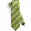 imageHISDERN Mens Tie Set Stripe Plaid Ties with Pocket Square Cufflinks Formal Business Silk Necktie Handkerchief for MenGreen 1