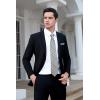 imageHISDERN Mens Tie Set Stripe Plaid Ties with Pocket Square Cufflinks Formal Business Silk Necktie Handkerchief for MenGrey 1