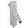imageHISDERN Mens Tie Set Stripe Plaid Ties with Pocket Square Cufflinks Formal Business Silk Necktie Handkerchief for MenGrey 1