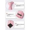 imageHISDERN Mens Tie Set Stripe Plaid Ties with Pocket Square Cufflinks Formal Business Silk Necktie Handkerchief for MenPink