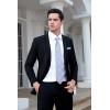 imageHISDERN Mens Tie Set Stripe Plaid Ties with Pocket Square Cufflinks Formal Business Silk Necktie Handkerchief for MenPurple 1