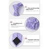 imageHISDERN Mens Tie Set Stripe Plaid Ties with Pocket Square Cufflinks Formal Business Silk Necktie Handkerchief for MenPurple 4