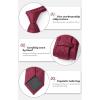 imageHISDERN Mens Tie Set Stripe Plaid Ties with Pocket Square Cufflinks Formal Business Silk Necktie Handkerchief for MenRed Burgundy