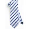 imageHISDERN Mens Tie Set Stripe Plaid Ties with Pocket Square Cufflinks Formal Business Silk Necktie Handkerchief for MenWhite Blue