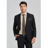 imageHISDERN Mens Dress Shirt and Tie Handkerchief Set Classic Long Sleeve Shirts Matching Ties Formal Button Down ShirtsBeigeBrown