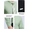 imageHISDERN Mens Dress Shirt and Tie Handkerchief Set Classic Long Sleeve Shirts Matching Ties Formal Button Down ShirtsGreen4Plaid