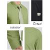 imageHISDERN Mens Dress Shirt and Tie Handkerchief Set Classic Long Sleeve Shirts Matching Ties Formal Button Down ShirtsGreen5Paisley