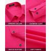 imageHISDERN Mens Dress Shirt and Tie Handkerchief Set Classic Long Sleeve Shirts Matching Ties Formal Button Down ShirtsHot PinkPaisley