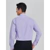 imageHISDERN Mens Dress Shirt and Tie Handkerchief Set Classic Long Sleeve Shirts Matching Ties Formal Button Down ShirtsPurple2Plaid