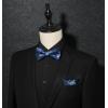imageHISDERN Bow Ties for Men Paisley Floral Pretied Bowtie Pocket Square Set Mens Formal Bow Ties Wedding PartyAblue 2