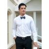 imageHISDERN Bow Ties for Men Paisley Floral Pretied Bowtie Pocket Square Set Mens Formal Bow Ties Wedding PartyAblue 2