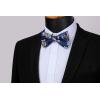 imageHISDERN Bow Ties for Men Paisley Floral Pretied Bowtie Pocket Square Set Mens Formal Bow Ties Wedding PartyAblue 8