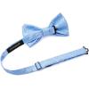 imageHISDERN Bow Ties for Men Paisley Floral Pretied Bowtie Pocket Square Set Mens Formal Bow Ties Wedding PartyBaby Blue