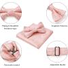 imageHISDERN Bow Ties for Men Paisley Floral Pretied Bowtie Pocket Square Set Mens Formal Bow Ties Wedding PartyBaby Pink