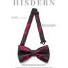 imageHISDERN Bow Ties for Men Paisley Floral Pretied Bowtie Pocket Square Set Mens Formal Bow Ties Wedding PartyBblack2