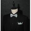 imageHISDERN Bow Ties for Men Paisley Floral Pretied Bowtie Pocket Square Set Mens Formal Bow Ties Wedding PartyBgray 1
