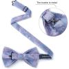 imageHISDERN Bow Ties for Men Paisley Floral Pretied Bowtie Pocket Square Set Mens Formal Bow Ties Wedding PartyBgray 2