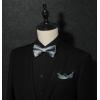 imageHISDERN Bow Ties for Men Paisley Floral Pretied Bowtie Pocket Square Set Mens Formal Bow Ties Wedding PartyBgray 2