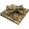 imageHISDERN Bow Ties for Men Paisley Floral Pretied Bowtie Pocket Square Set Mens Formal Bow Ties Wedding PartyCbrown 2