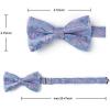 imageHISDERN Bow Ties for Men Paisley Floral Pretied Bowtie Pocket Square Set Mens Formal Bow Ties Wedding PartyCbrown 2