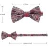 imageHISDERN Bow Ties for Men Paisley Floral Pretied Bowtie Pocket Square Set Mens Formal Bow Ties Wedding PartyCred 1