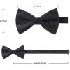 imageHISDERN Bow Ties for Men Paisley Floral Pretied Bowtie Pocket Square Set Mens Formal Bow Ties Wedding PartyDblack3