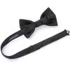 imageHISDERN Bow Ties for Men Paisley Floral Pretied Bowtie Pocket Square Set Mens Formal Bow Ties Wedding PartyDblack3