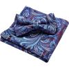 imageHISDERN Bow Ties for Men Paisley Floral Pretied Bowtie Pocket Square Set Mens Formal Bow Ties Wedding PartyDpurple 3