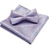 imageHISDERN Bow Ties for Men Paisley Floral Pretied Bowtie Pocket Square Set Mens Formal Bow Ties Wedding PartyEpink 1