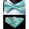 imageHISDERN Bow Ties for Men Paisley Floral Pretied Bowtie Pocket Square Set Mens Formal Bow Ties Wedding PartyEzauqa1