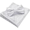 imageHISDERN Bow Ties for Men Paisley Floral Pretied Bowtie Pocket Square Set Mens Formal Bow Ties Wedding PartyHwhite