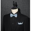 imageHISDERN Bow Ties for Men Paisley Floral Pretied Bowtie Pocket Square Set Mens Formal Bow Ties Wedding PartyLight Blue 02