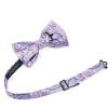imageHISDERN Bow Ties for Men Paisley Floral Pretied Bowtie Pocket Square Set Mens Formal Bow Ties Wedding PartyLight Purple