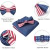 imageHISDERN Bow Ties for Men Paisley Floral Pretied Bowtie Pocket Square Set Mens Formal Bow Ties Wedding PartyNavy  Red