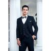 imageHISDERN Bow Ties for Men Paisley Floral Pretied Bowtie Pocket Square Set Mens Formal Bow Ties Wedding PartyNavy Blue