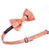 imageHISDERN Bow Ties for Men Paisley Floral Pretied Bowtie Pocket Square Set Mens Formal Bow Ties Wedding PartyOrange1