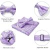imageHISDERN Bow Ties for Men Paisley Floral Pretied Bowtie Pocket Square Set Mens Formal Bow Ties Wedding PartyPurple1