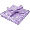 imageHISDERN Bow Ties for Men Paisley Floral Pretied Bowtie Pocket Square Set Mens Formal Bow Ties Wedding PartyPurple1
