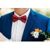 imageHISDERN Bow Ties for Men Paisley Floral Pretied Bowtie Pocket Square Set Mens Formal Bow Ties Wedding PartyRed12