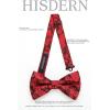 imageHISDERN Bow Ties for Men Paisley Floral Pretied Bowtie Pocket Square Set Mens Formal Bow Ties Wedding PartyRed12